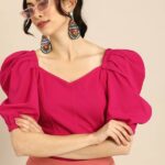 Red puffy Top